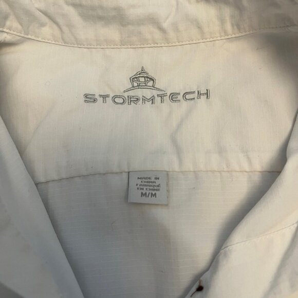 STORMTECH Cap Sleeve White Button Front Shirt Casual Hiking Gorpcore Weekend - Picture 6 of 11